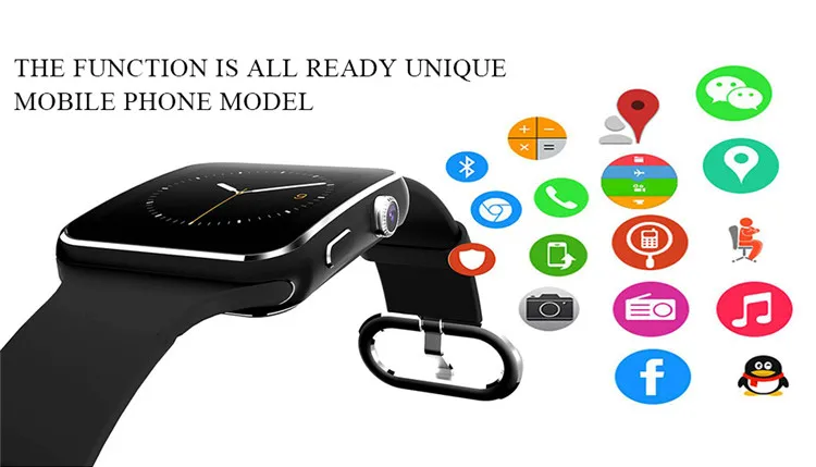 Fashion Black Sport Bluetooth Smart Watch For Android IOS Phone Call SIM Card Intelligent Watches 1.54\'\' HD LCD OGS Touch Screen (5)