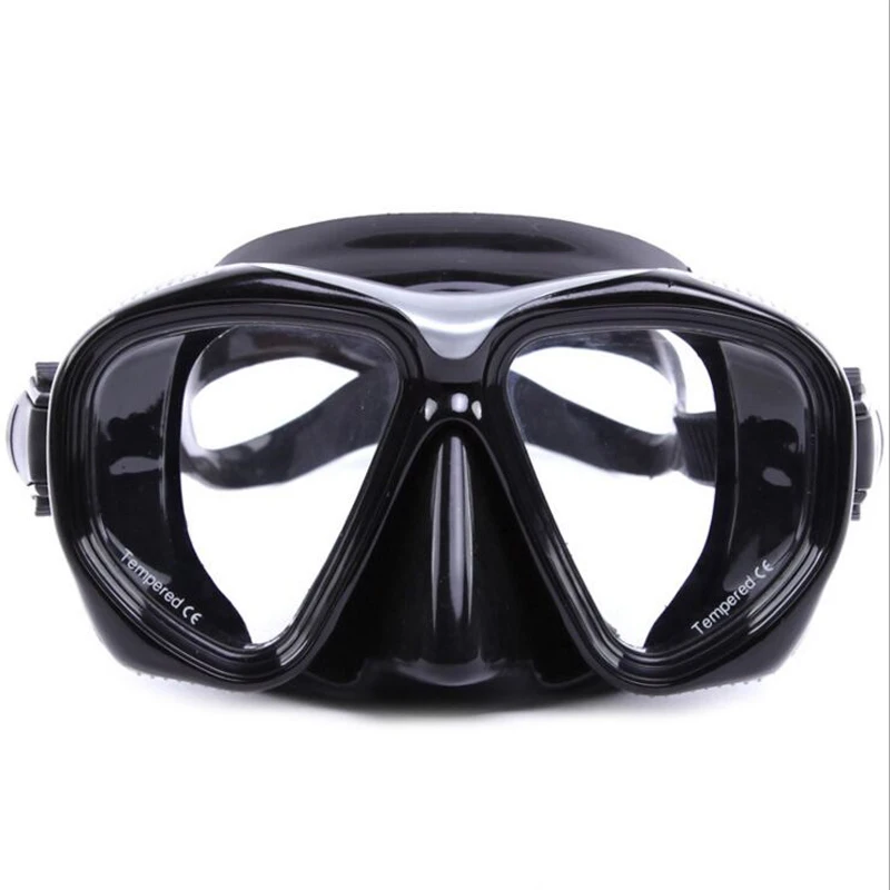Professional Tempered Glass Diving Mask+Snorkels Scuba+Fins Set M-XL Goggles Glasses Diving Swimming Fins Flippers Equipment