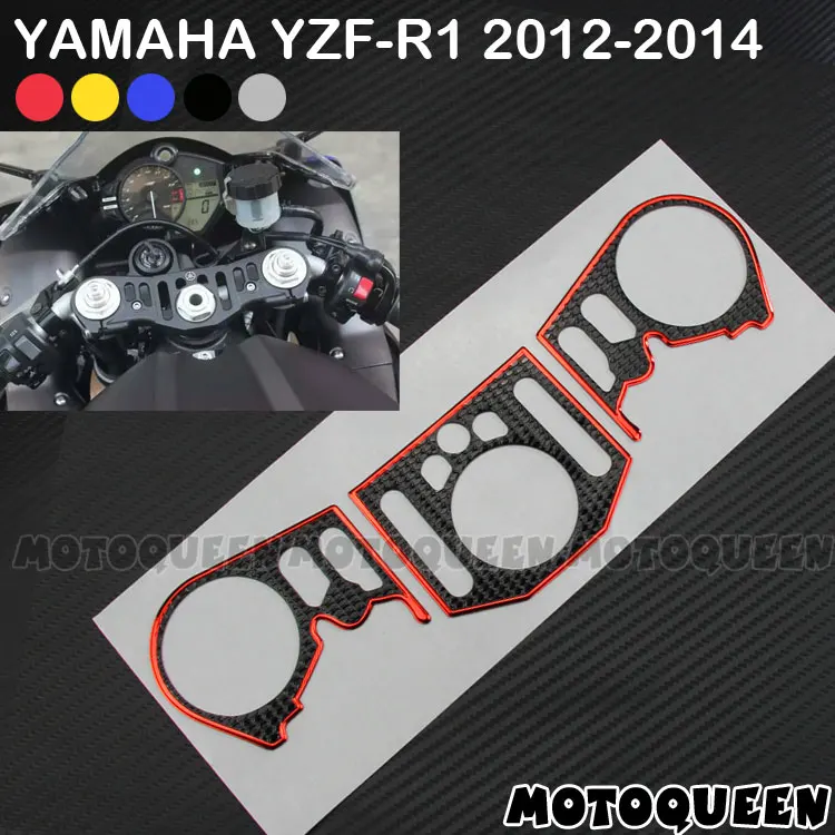 3D мотоцикл наклейки Pad тройной дерево топ зажим верхний передний конец наклейка для Yamaha YZF R1 YZF-R1 YZF1000 12 13 14 2012