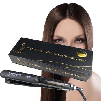 

Steam Function Flat Iron Tourmaline Ceramic Vapor Professional Hair Straightener with Argan Oil Infusion Straightening Irons