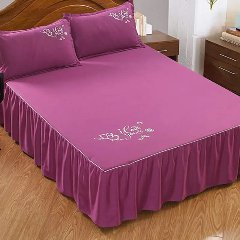 2Pcs Home Textile Solid Color Pillow Cover Polyester Bed Pillowcases.