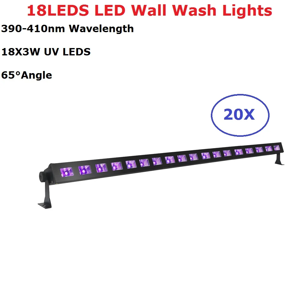 

20 Pack UV Stage Lights Violet Led Bar Laser Projection Lighting Party Club Disco Light For Christmas Indoor Party Shows