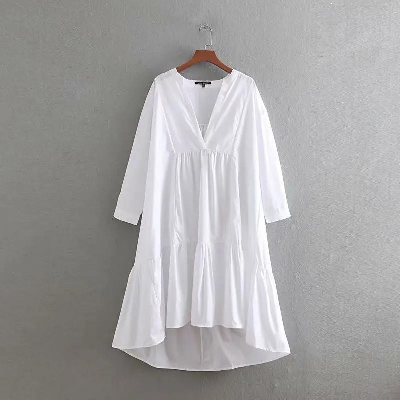 

Women popular CC48-9079 European and American fashion long poplin dress
