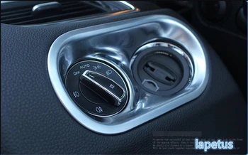 

Lapetus Chrome Interior Front Head Lights Lamp Adjust Button Decoration Frame Cover Trim 1 Pcs Fit For Porsche Macan 2014 - 2019
