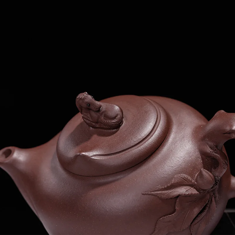 manufacturer supply ore horse zodiac purple clay pot pot of handmade tea set gift customization on a commission basis