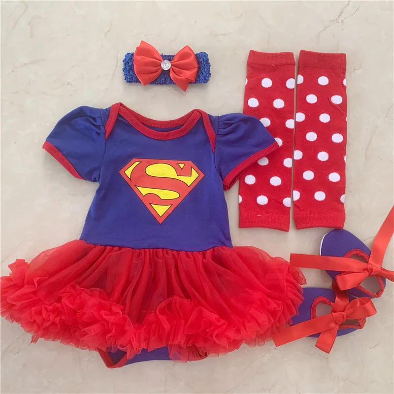 

Baby Birthday Sets Supergirl Costume Toddler Girls Outfit Infant Christening Suits For Baby Girl Gifts Tutu Kids Summer Clothes