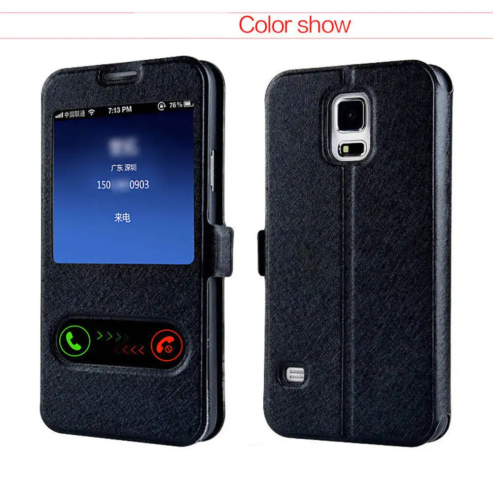 Для samsung Galaxy S10 S10E S9 S8 S5 S4 S7 S6 Edge Plus чехол для телефона роскошный умный кожаный флип-чехол с окошком спереди