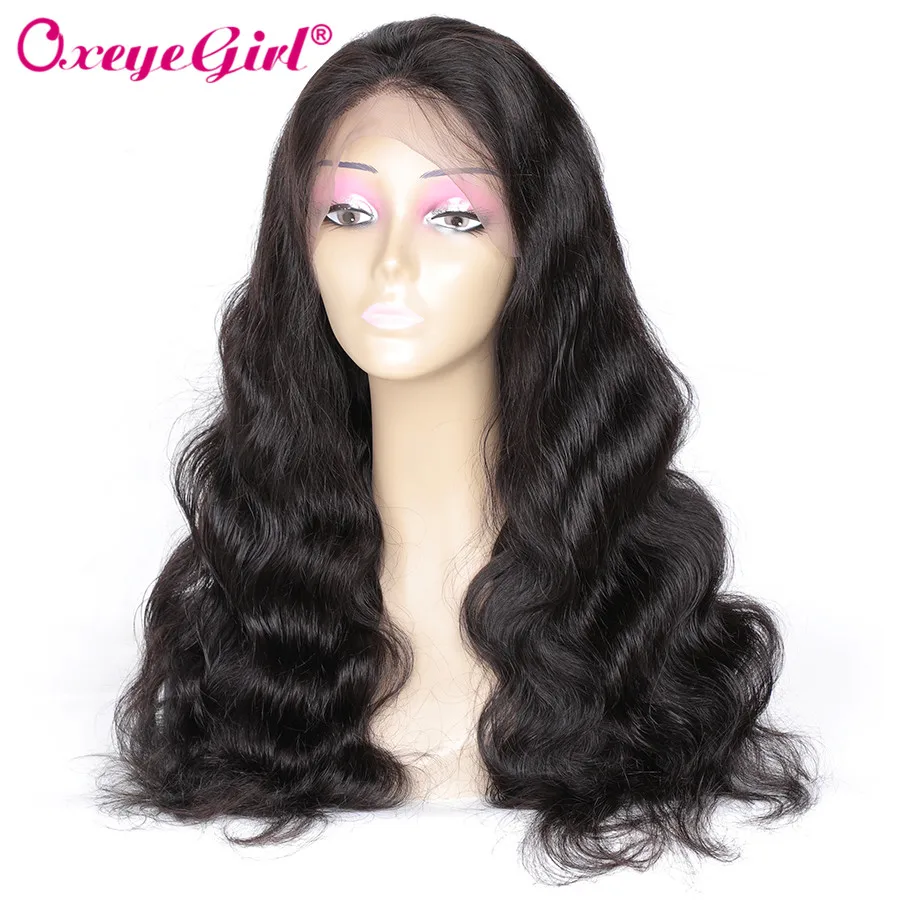 

Oxeye girl 13x4 Glueless Lace Front Human Hair Wigs Pre Plucked With Baby Hair No Shedding Brazilian Body Wave Wig Remy Hair