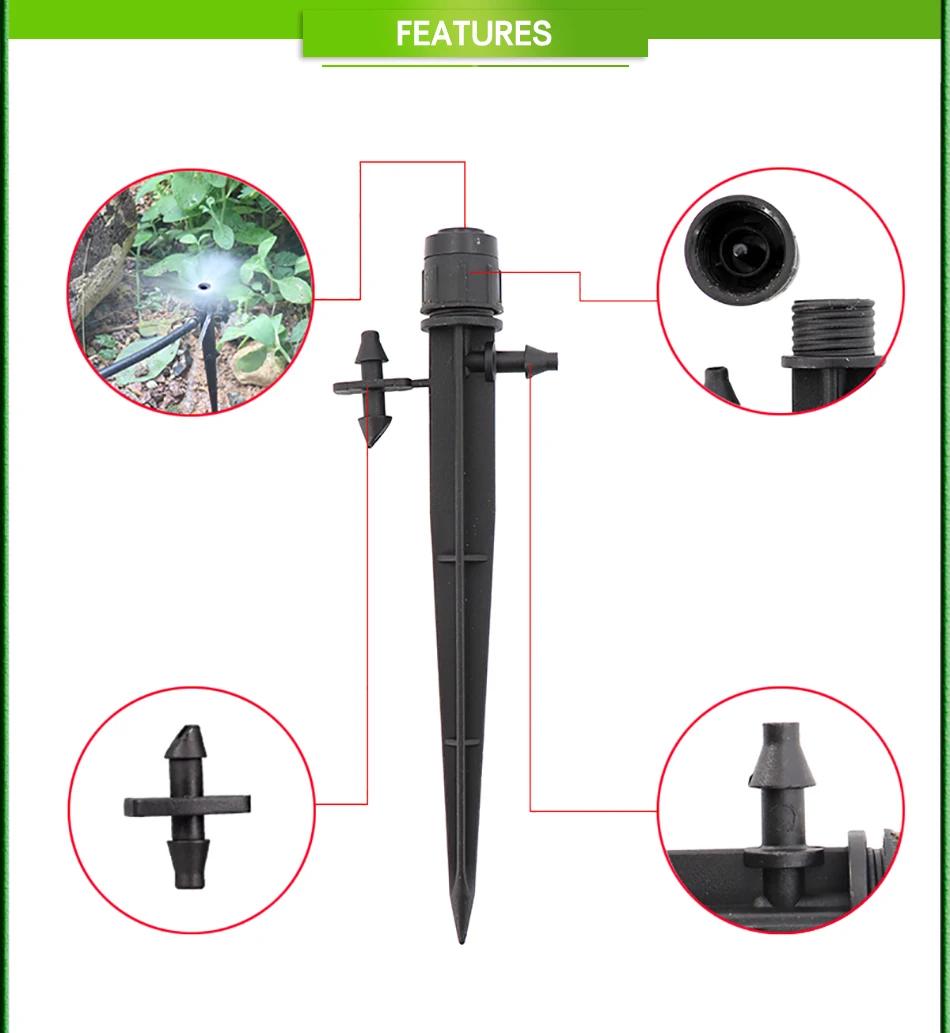 10 шт. сад автоматический капельный полив стрелка рассеивающий распылитель для капельного полива система капельного орошения компоненты подключен к 4/7 мм шланг