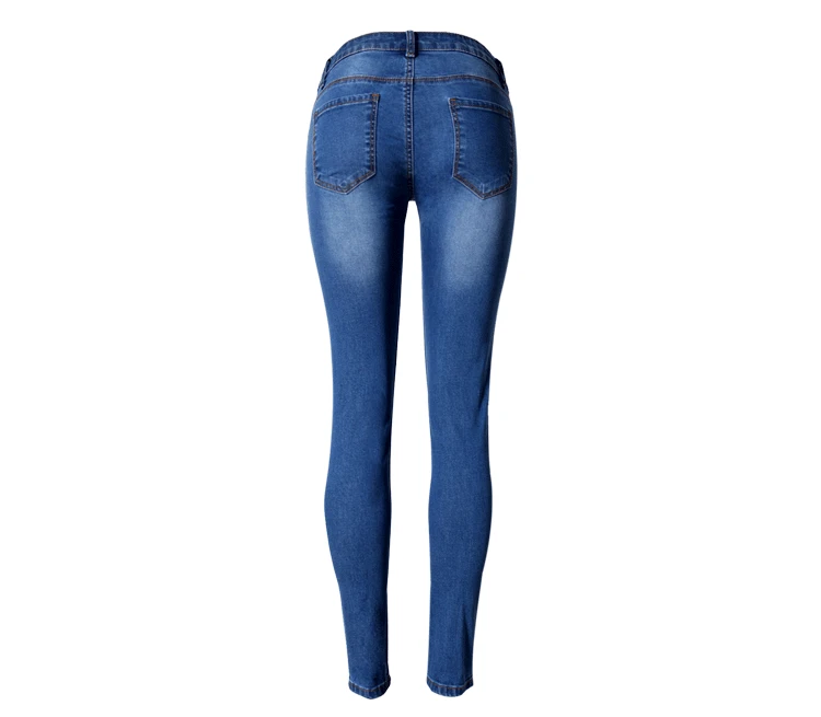 Denim Lápiz Mujer Baja Delgado Mujeres Cintura Para Vaqueros Skinny Azul 2018 Pantalones Nueva zAxBwnWy4