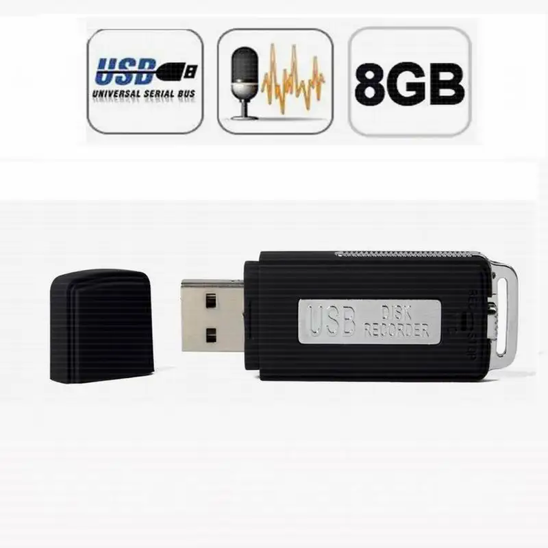 16 Гб USB накопитель перезаряжаемый мини-диктофон WAV аудио Контейнер Цифровой 8 Гб USB диск Диктофон профессиональный