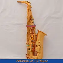 Профессиональный позолоченный альт саксофон с жемчужной оболочкой и чехол