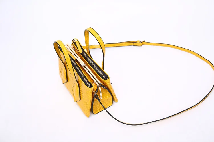 Дизайнерская роскошная сумка для женщин желтые летние сумки с узором "крокодиловая кожа" Мини квадратные сумочки женские сумки на плечо