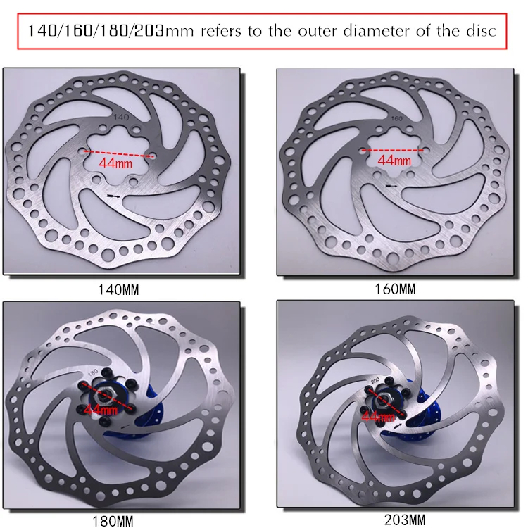 VXM MTB/дорожный мотоцикл дисковый тормоз/циклокросс велосипед тормозного диска, 44 мм 6-болт, ось 140 мм 160 мм 180 мм 203 дисковый тормоз велосипед тормозной ротор для велосипеда, с помощью винтов