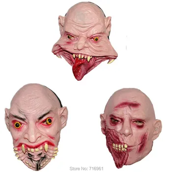 

3 in 1 Horror Demon Face Latex Mask for Halloween Cosplay Party Bar Accessary 3pcs/pack