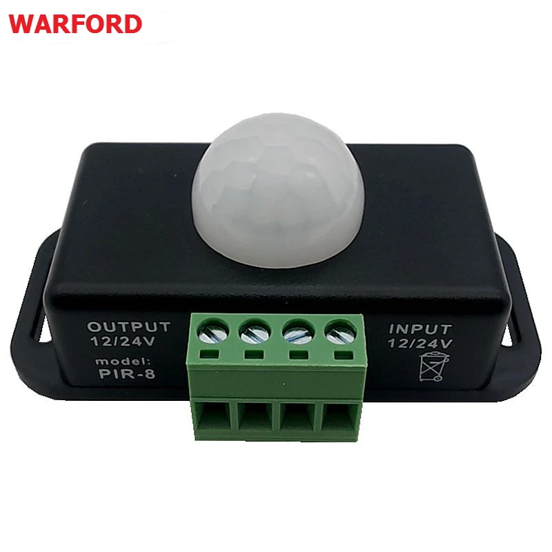 

PIR Motion Sensor Detector Switch12V 24V Mini for LED Strip Ruban Light Tape SMD 5050 3528 Infrared Detection 6A 12 Volt 24Volt