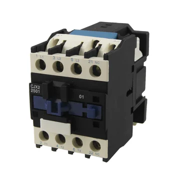 

CJX2-2501 3Poles+1NC 48VAC Coil Voltage 25Amp ,AC-3 Rated Operational Current Motor Control AC Contactor DIN Rail Mount