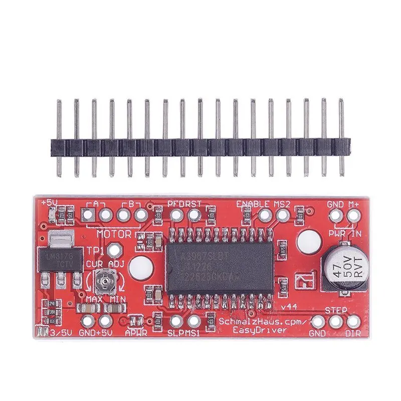 

Stepper Motor Driver Plate V44 A3967 with a Single Row Pin Header for Arduino CYT1019