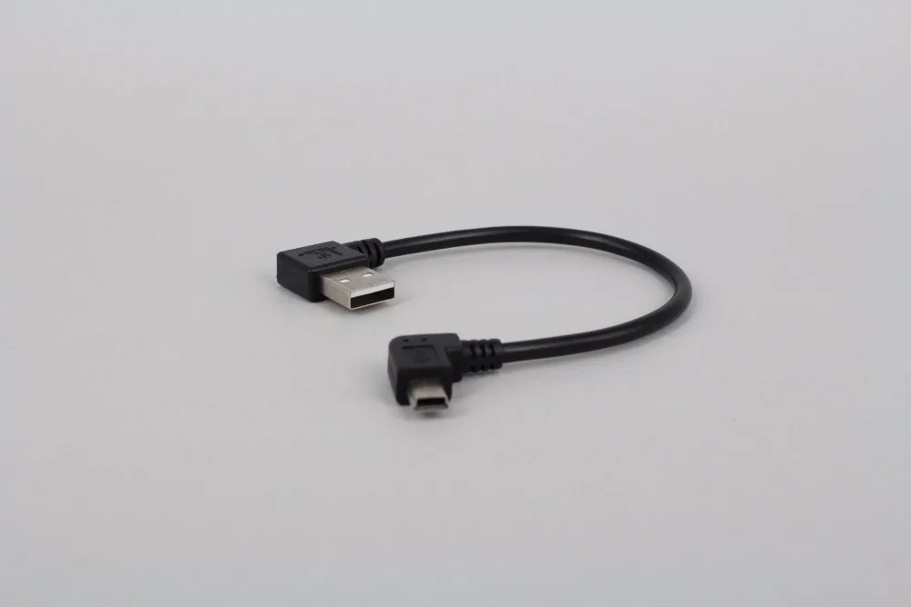 300 개몫 도매 USB2.0 유형 A 남성 90 도 미니 USB B 남성 5 핀 데이터 케이블