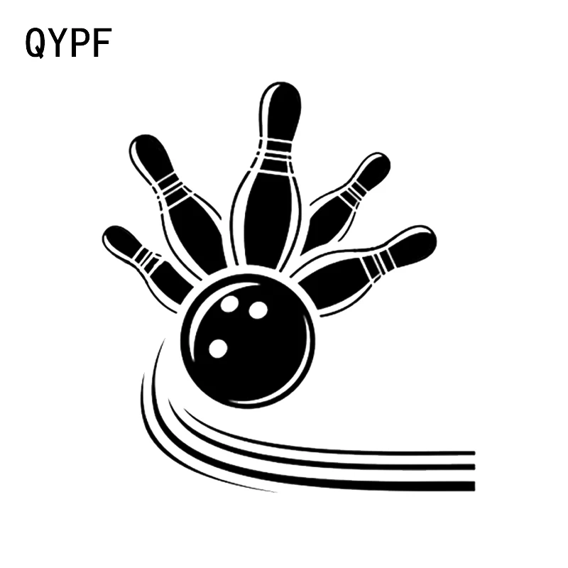 QYPF 13.7*15.1 سنتيمتر البولينج الجرافيك صائق ديكور سيارة التصميم ملصقات الفينيل خيال الرياضية الاكسسوارات C16-1270