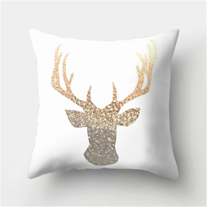 

Nordic Style Polyester Cushion Case Elephant Pattern Pillow Cover Car Sofa Pillowcase Office Pillowcases Home Bed Decor 45*45cm
