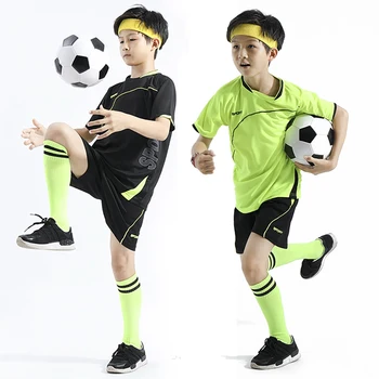 

WXL-009 Childen kids team Football jersey Set Soccer Sports Costumes Boys Sets Girls Football Clothes Summer Boys Suits Uniforms