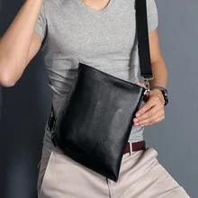 Повседневная мужская нагрудная сумка из натуральной кожи, маленькая сумка через плечо, мужская дорожная сумка, сумки на одно плечо, Мужская военная сумка-мессенджер