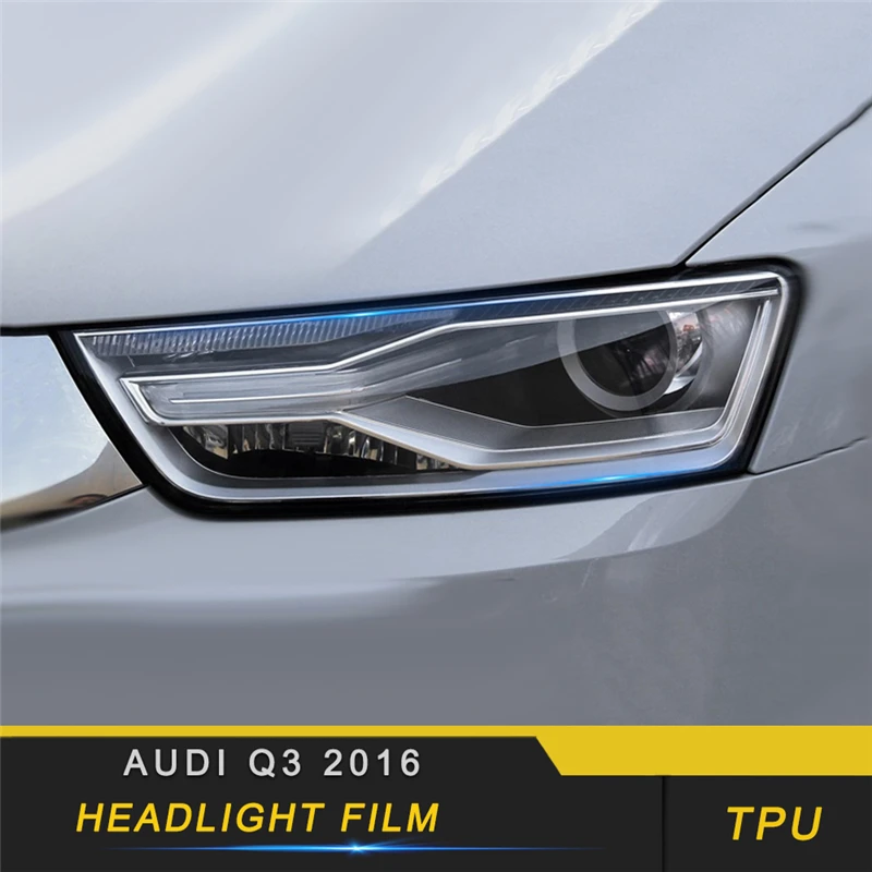 

For Audi Q3 8U 2016 2017 2018 Car Front Light Lamp Headlight Cover Trim Protective Film Sticker Exterior Accessories