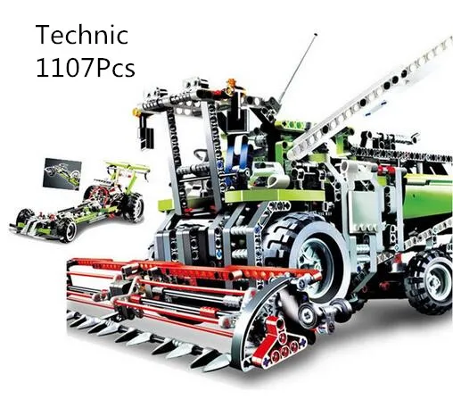 

CX 20041 1107Pcs Model building kits Compatible with Lego 8274 Series The Combine Harvester Set 3D Bricks figure toys for childr