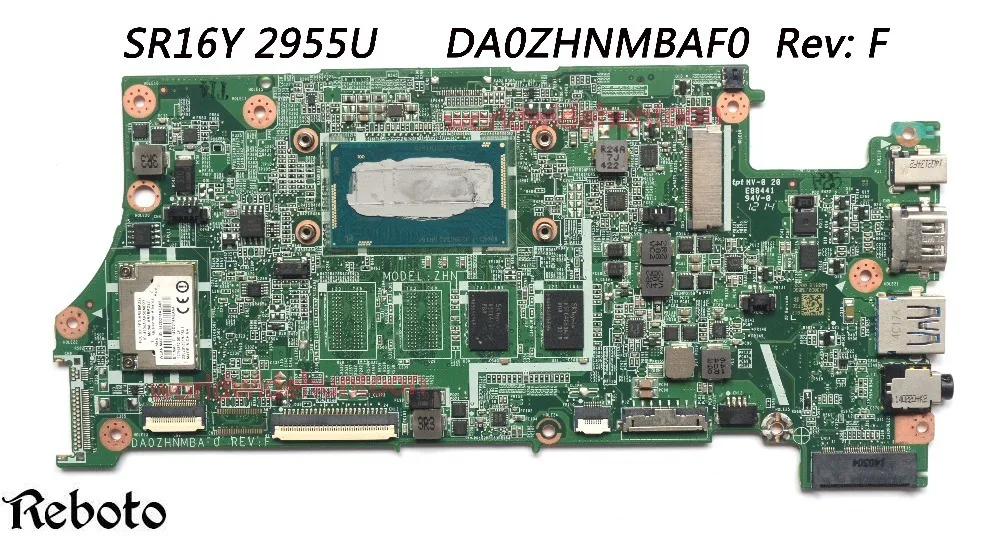 Classy Motherboard For Acer Chromebook C720 Laptop with CPU SR16Y 2955U Part Number DA0ZHNMBAF0 REV: F DDR3 Tested Classy Motherboard For Acer Chromebook C720 Laptop with CPU SR16Y 2955U Part Number DA0ZHNMBAF0 REV: F DDR3 Tested