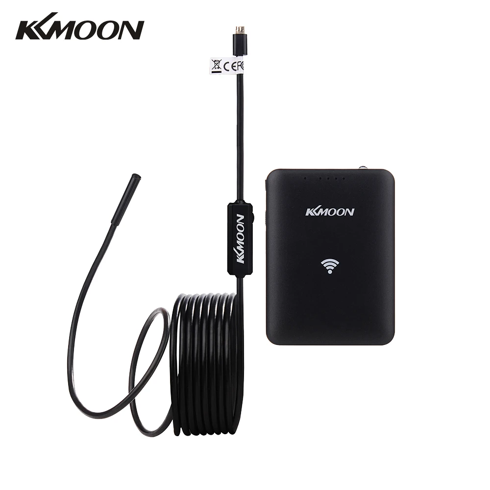 

7.0mm Wireless Endoscope WiFi Borescope Waterproof Inspection Camera 0.3 Megapixels CMOS with LED Lights for iOS/Android