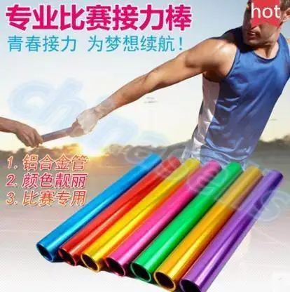 

1pcs ebaton pass track and field match Anodized aluminum 3.8cm standard adult athletics relay baton running match baton