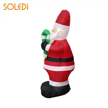 

2019 Airblown Santa Claus Christmas Party Decor Supper Market Cute Giant Hotel Yard Garden Home Decoration Inflatable Statue