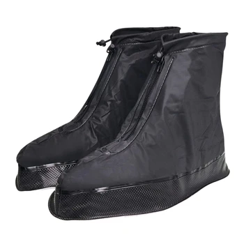 

BEAU-Shoe Cover For Men Women Rain Boots Waterproof With Thickened /Button Strap/Zipper/Elastic Bandage