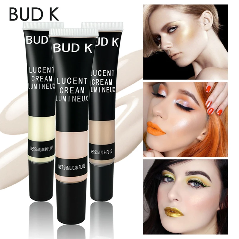 

BUD K Brand Face Highlighter Cream Facial Corrector Base Face Makeup Brightening Oil-control Highlighter Bronzer Cosmetic Makeup