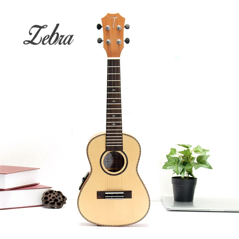 

Tom TUC-280E 23 Inch Ukulele Solid Spruce Top Mahogany Musical Instruments Hawaii Guitar With Pickup And Gig Bag