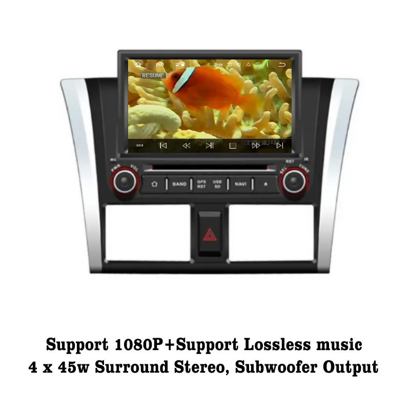 Excellent Liislee Android 7.1 2G RAM For Toyota Vios 2013~2015 Car Radio Audio Video Multimedia DVD Player WIFI DVR GPS Navi Navigation 4