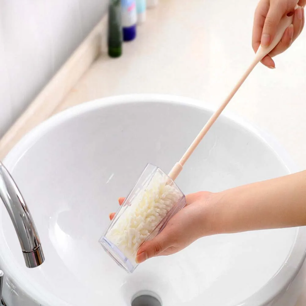 Haodeba 1pcs White PP Sponge Wash Cup Brush Cleaner coffee