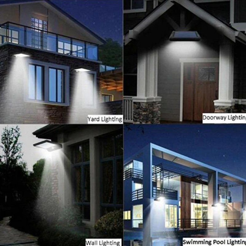 

Led solar spotlights for outdoor Waterproof Lamp PIR Motion Sensor Street Light Solar Lights for Garden street wall solar Light