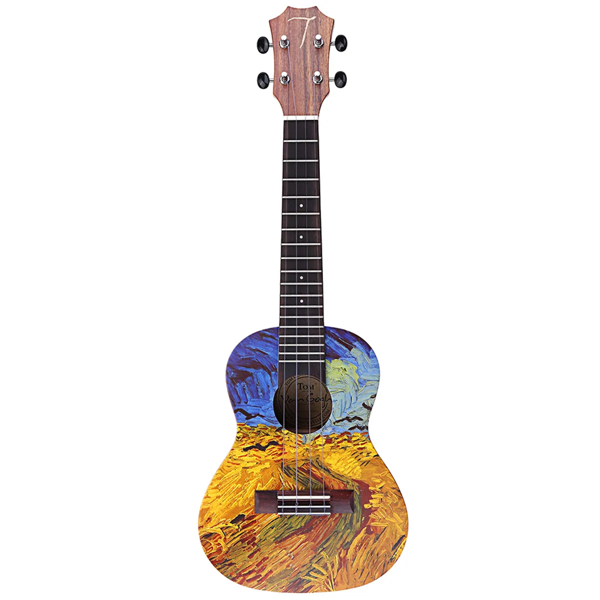 

New 23 Inch 4 String Oil Painting Cover Ukulele Tenor Special Wood Ukulele Concert Professional Guitarra Stringed Instruments