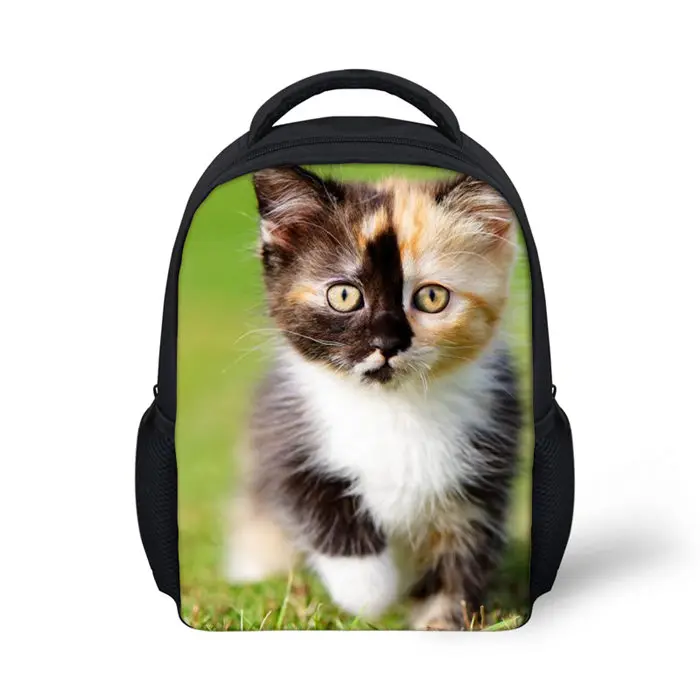 Новые Симпатичные без рукавов с принтом кошки, рюкзак для отдыха рюкзак для путешествий, школьный, с мягкой спинкой школьная сумка рюкзак для девочек детский рюкзак - Цвет: Армейский зеленый