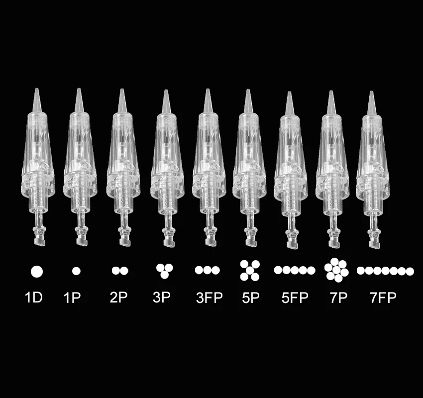 50 шт. 1 P/2 P/3 P/3FP/5 P/5FP/7 P/7FP стерилизованная машина для перманентного макияжа штыковые иглы картриджи для татуажа бровей подводка губ