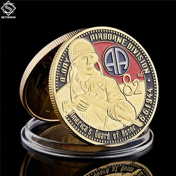 

1944.6.6 USA Gold Military 82nd Airborne Division Challenge Souvenir Coin America Army Collectible Gifts