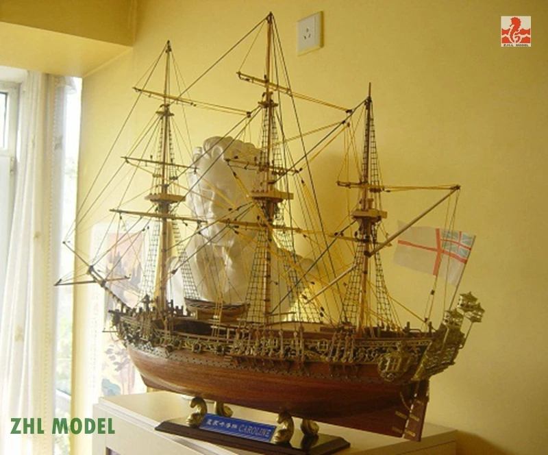 HMS Royal Caroline 1749 Scale 1/50 33'' Wooden Ship Model Kits scale model 