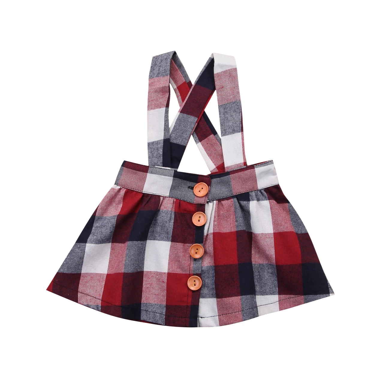 

Newborn Kids Baby Girl Princess Skirts Plaid Tutu Cute Straps Skirts Cotton Clothes Outfits Girls 6M-4T