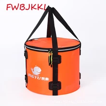 40L Large Capacity Folding Waterproof Fishing Bucket Fishing Bag Fish Protection Barrel Portable Round Eva Fish Bag folding thickened fishing bucket fish protection outer bucket multi function fishing barrel fishing gear
