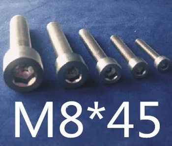 

New Free Shipping 30pcs M8X45 M8 Thread 8mm Diameter 40mm Length Hex socket head cap screw Titanium Ti Screw
