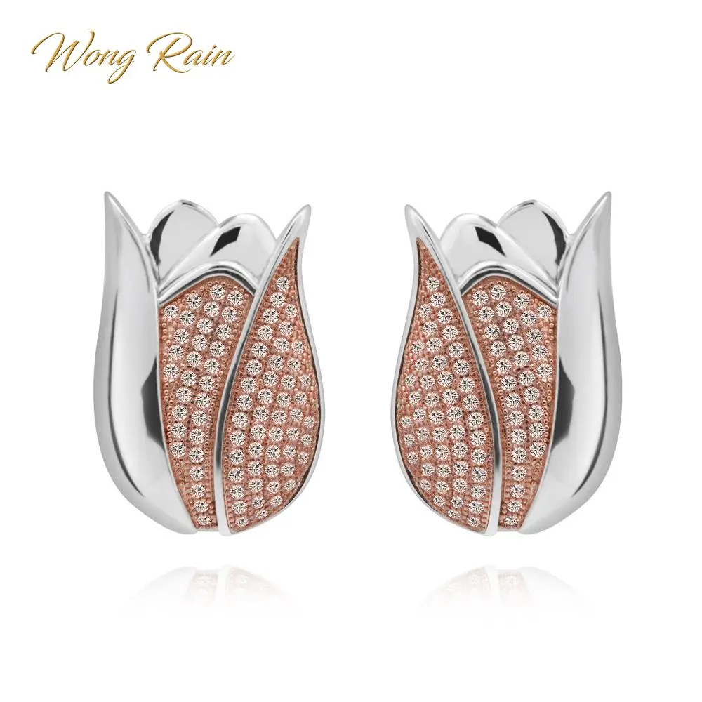 Wong Rain Винтажные серьги из стерлингового серебра 925 пробы с натуральными
