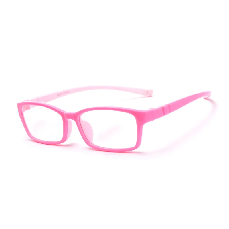 EAGWOO Мягкие силиконовые очки для детей, оптическая оправа, простая оптическая оправа для мальчиков и девочек, прозрачные очки 1552 - Цвет оправы: Red