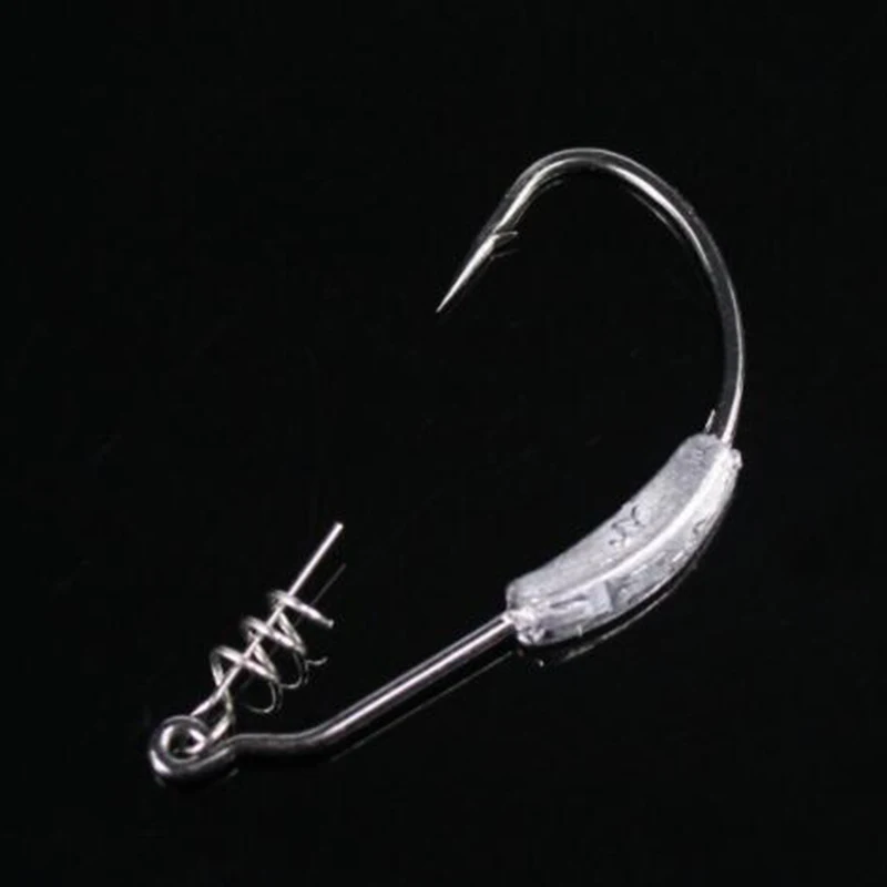 OUTKIT 5pcs/lot Barbed Lead Hook 2g/2.5g/3g/5.25g/7g Offset Fishing Hook Fish Hooks Fit for Texas Rigs Fishing Tackle